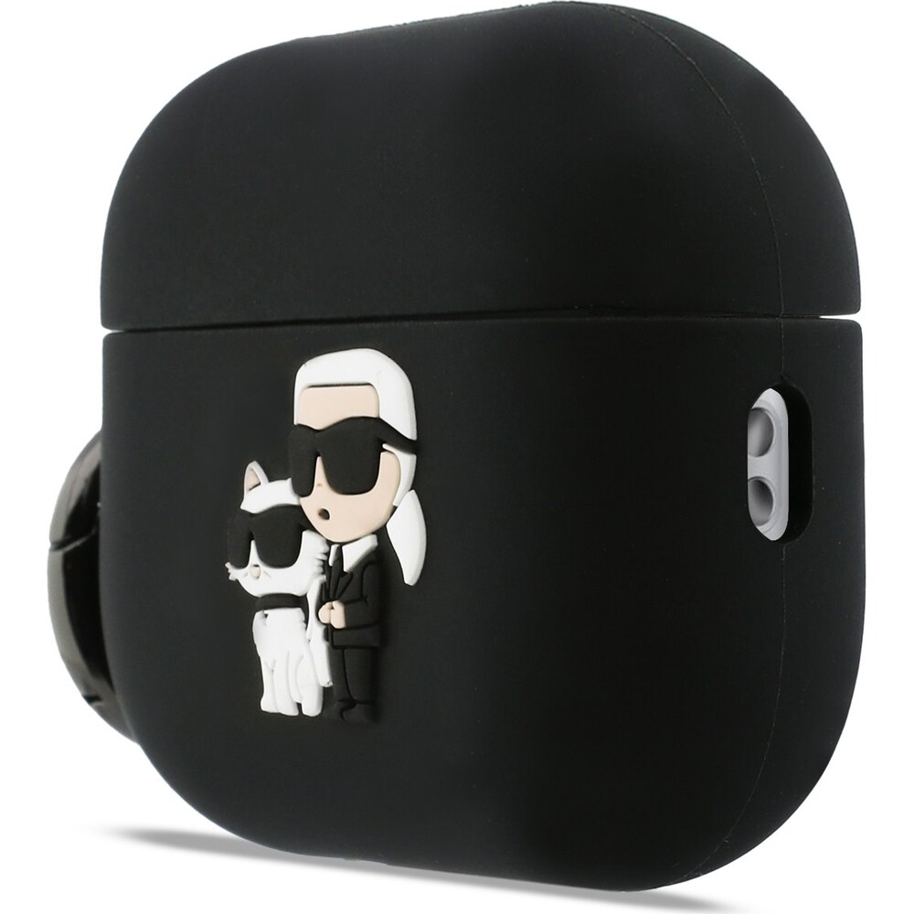 Karl-Lagerfeld-3D-Logo-NFT-Karl-and-Choupette-silikonove-pouzdro-AirPods-Pro-3-cerne