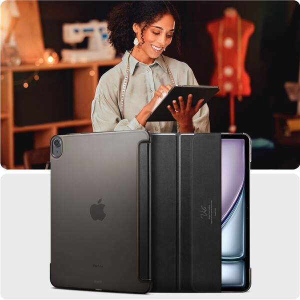 Spigen-Smart-Fold-pouzdro-iPad-Air-13-2024-2026-cerne