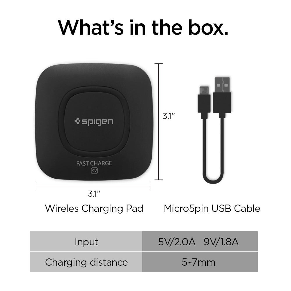 Spigen-Essential-F301W-bezdratova-nabijecka-cerna