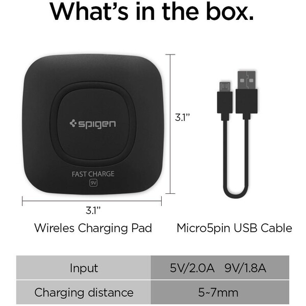 Spigen-Essential-F301W-bezdratova-nabijecka-cerna