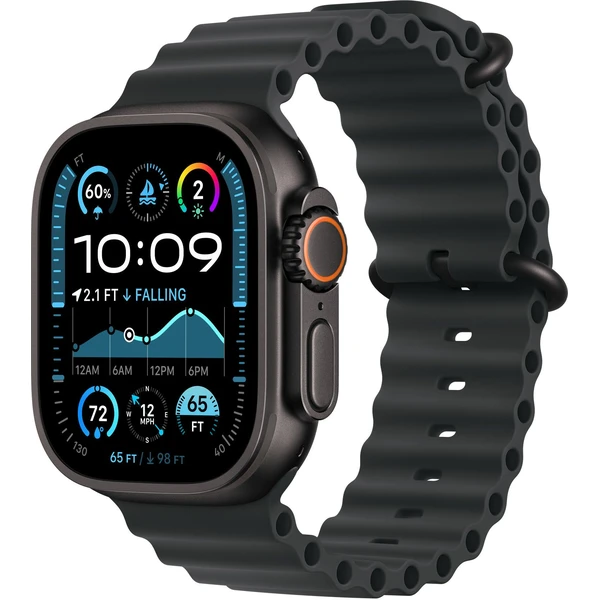 Apple Watch 49/44/45/46mm černý oceánský řemínek s černým titanem - Řemínky - Hlavní obrázek