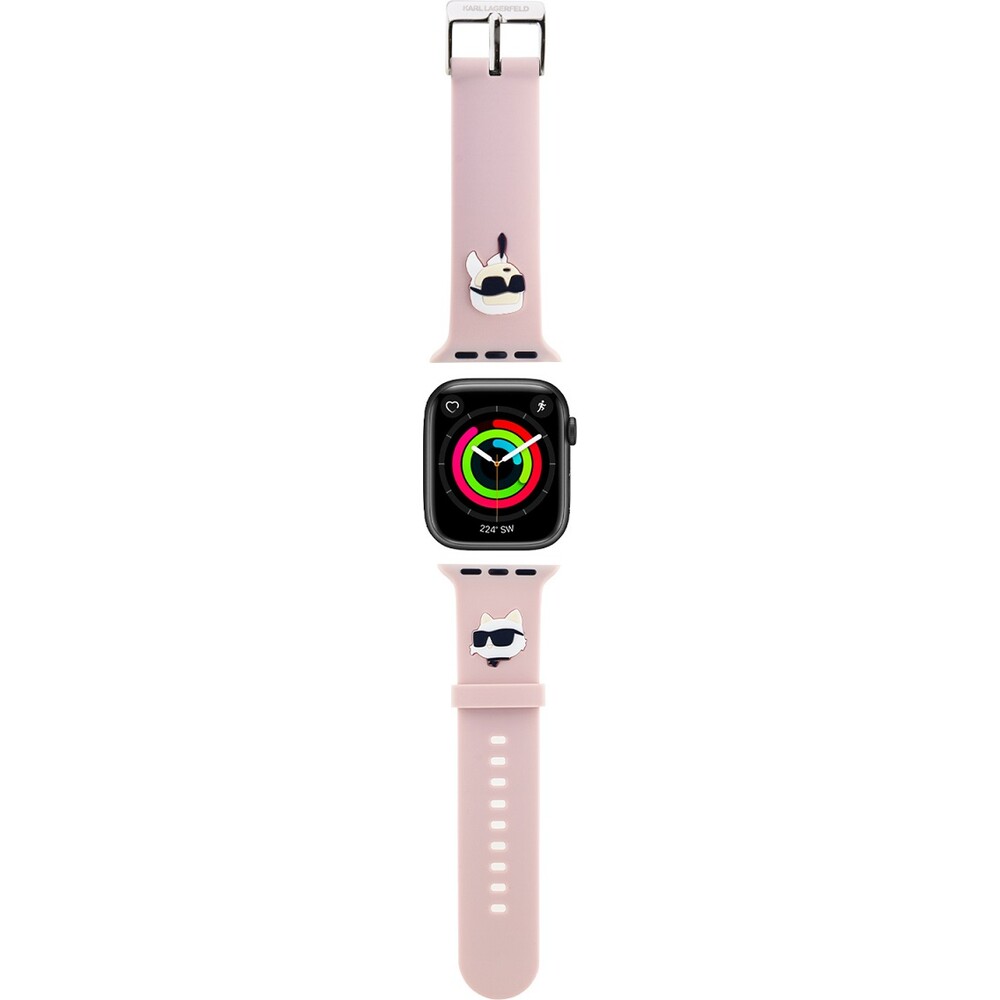 Karl-Lagerfeld-Karl-and-Choupette-Head-NFT-reminek-pro-Apple-Watch-42-44-45-46-49-ruzovy