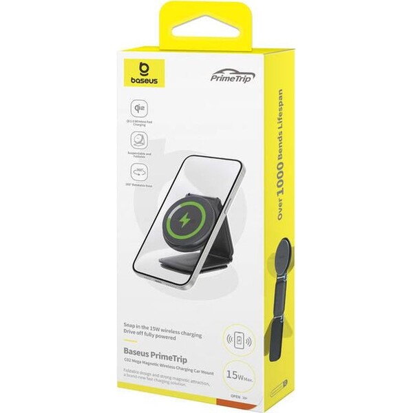 Baseus-PrimeTrip-C02-drzak-do-auta-s-bezdratovym-nabijenim-Qi2-na-palubni-desku-cerny