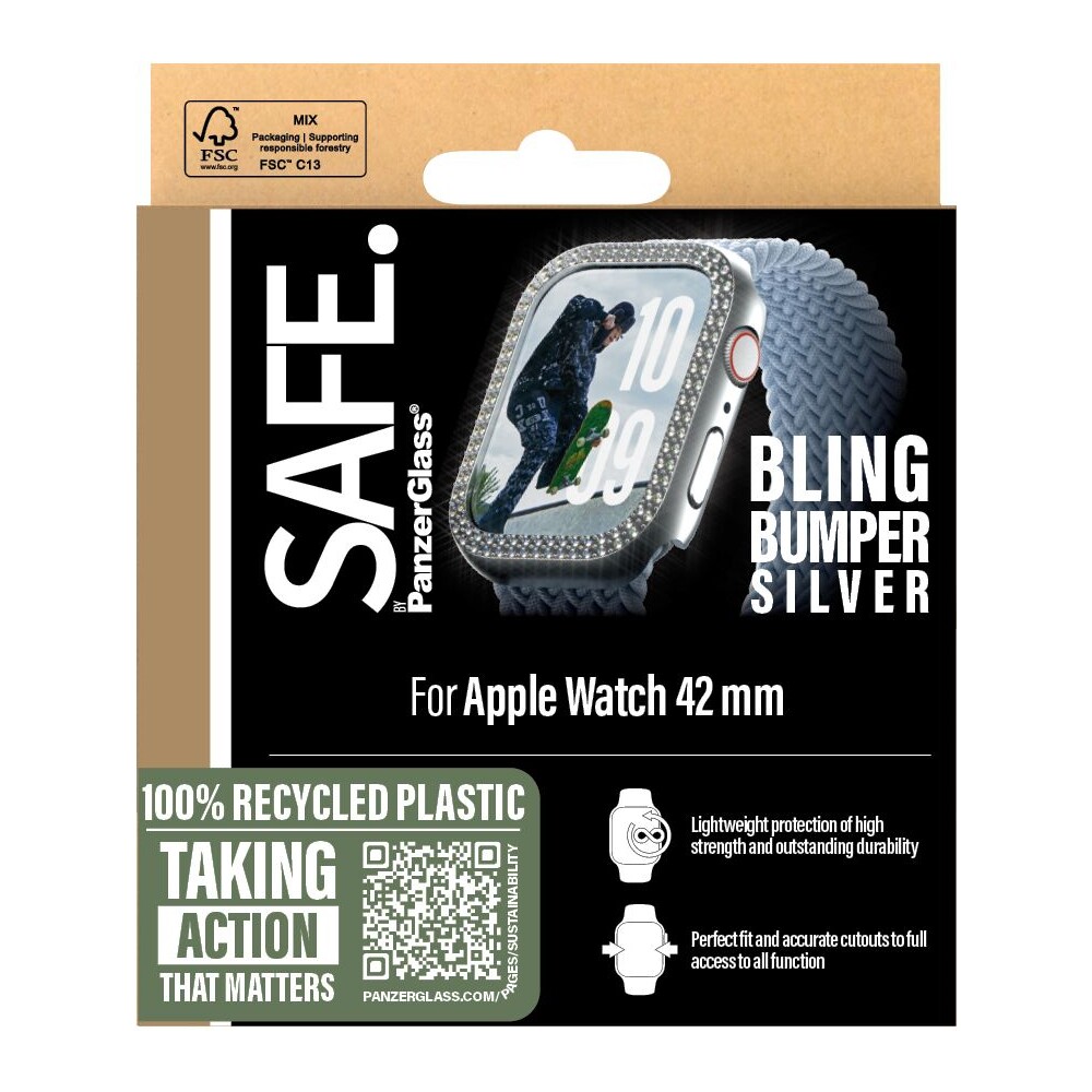 PanzerGlass-SAFE-Apple-Watch-10-11-42mm-bumper-trpytive-stribrny-ramecek