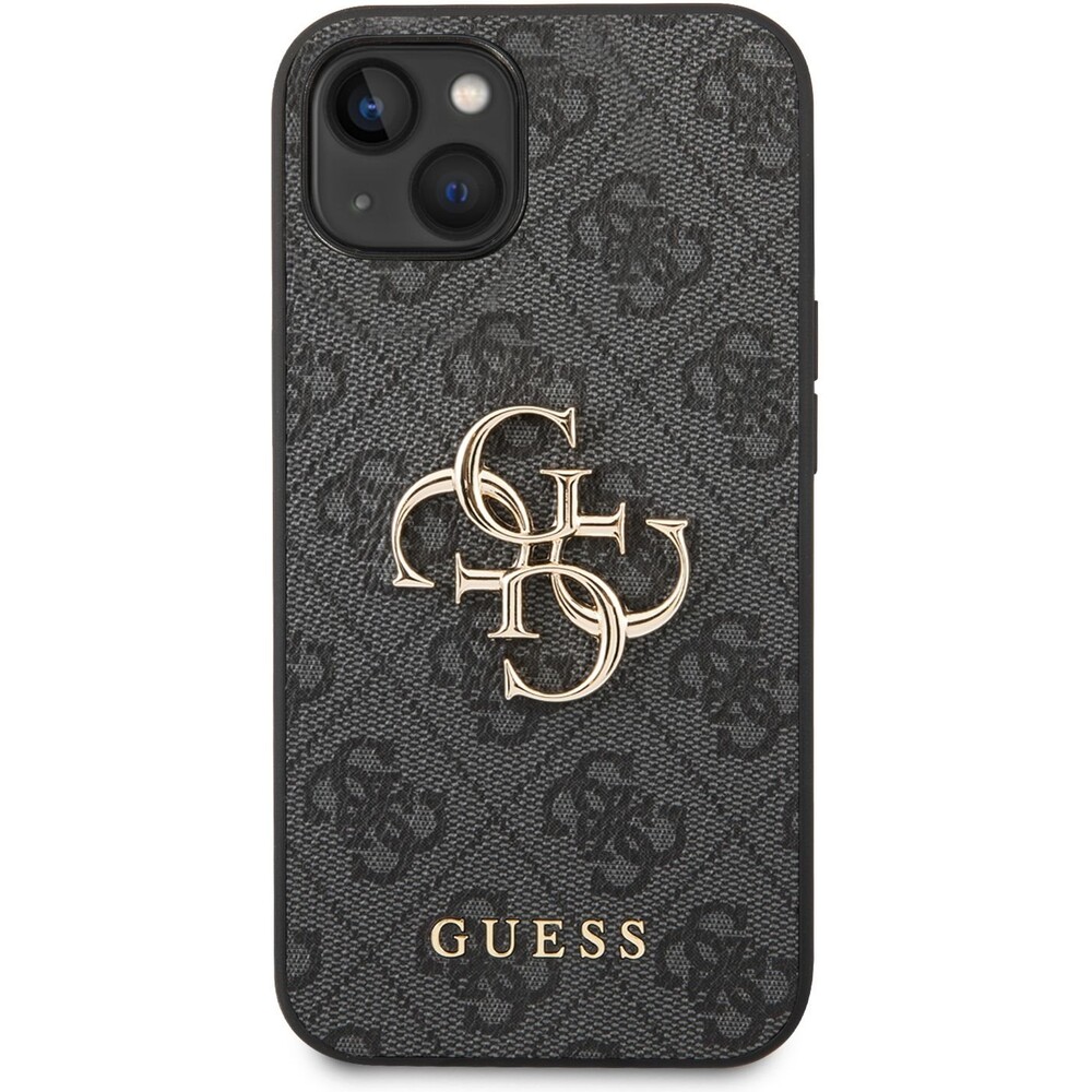 Guess-PU-4G-Metal-Logo-kryt-iPhone-14-sedy