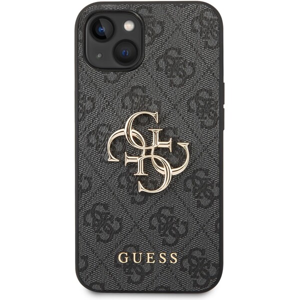 Guess-PU-4G-Metal-Logo-kryt-iPhone-14-sedy