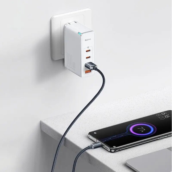 Baseus-Crystal-Shine-USB-A-USB-C-napajeci-kabel-100W-1-2m-cerny
