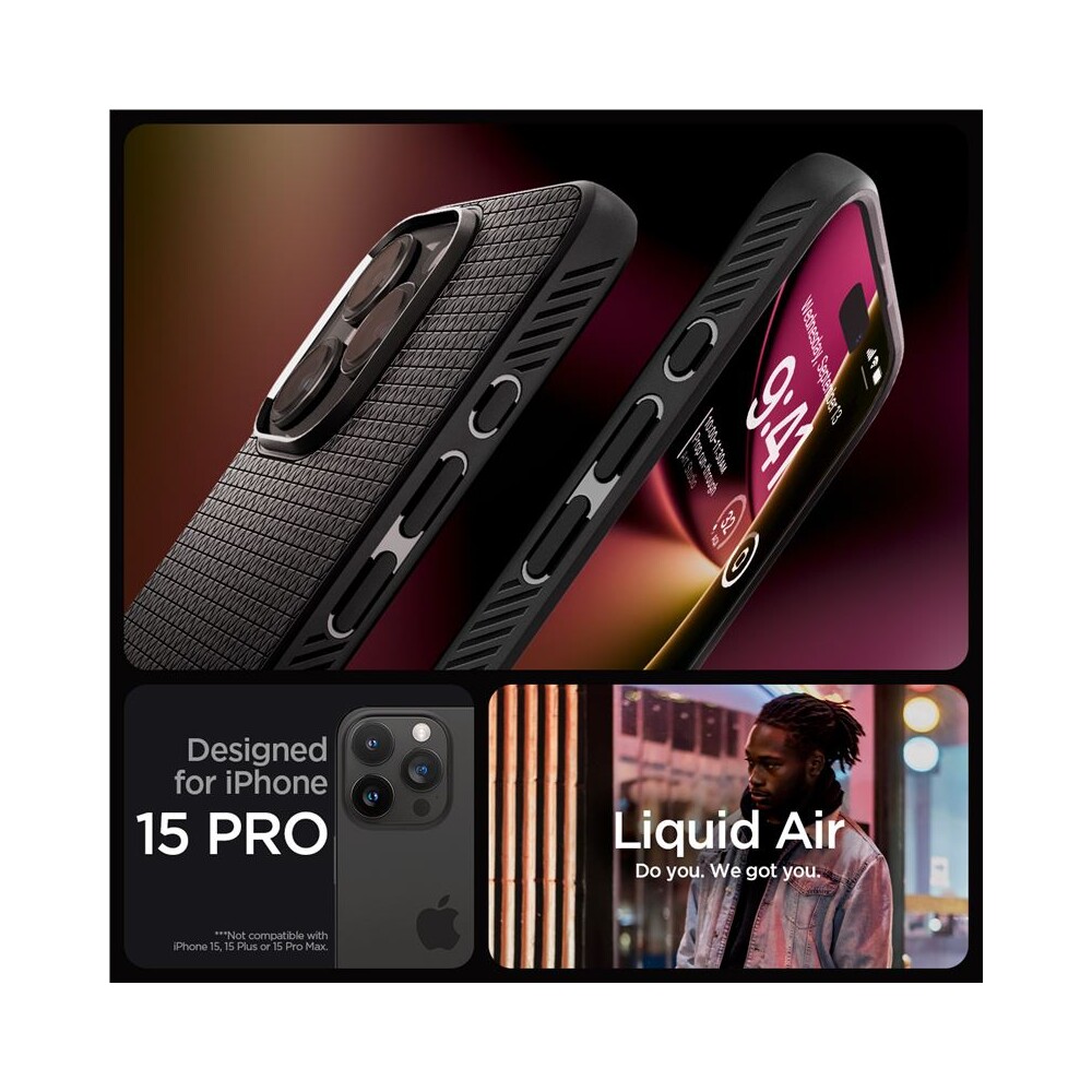 Spigen-Liquid-Air-kryt-iPhone-15-Pro-matne-cerny