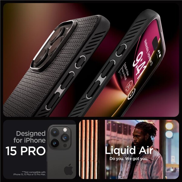 Spigen-Liquid-Air-kryt-iPhone-15-Pro-matne-cerny