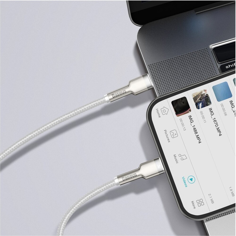Baseus-Cafule-USB-C-Lightning-napajeci-kabel-20W-2m-bily