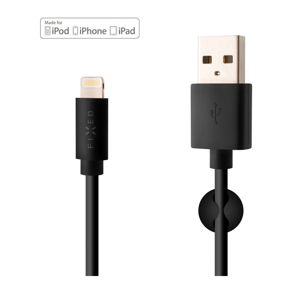 FIXED-Rapid-Charge-USB-A-Lightning-napajeci-kabel-12W-1m-cerny