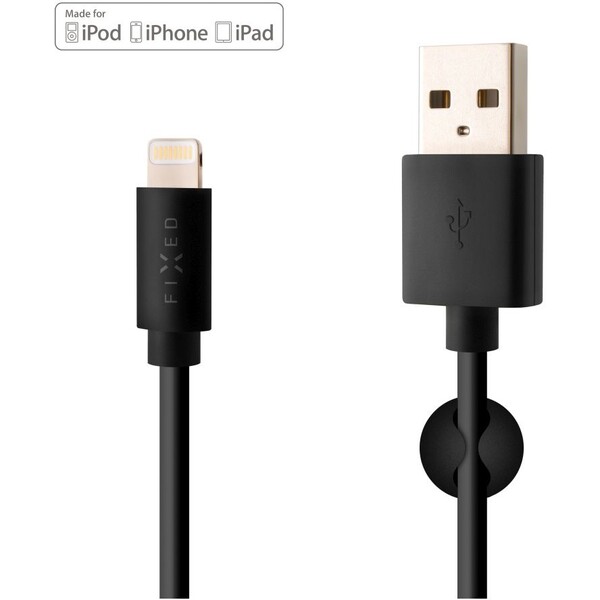 FIXED-Rapid-Charge-USB-A-Lightning-napajeci-kabel-12W-1m-cerny