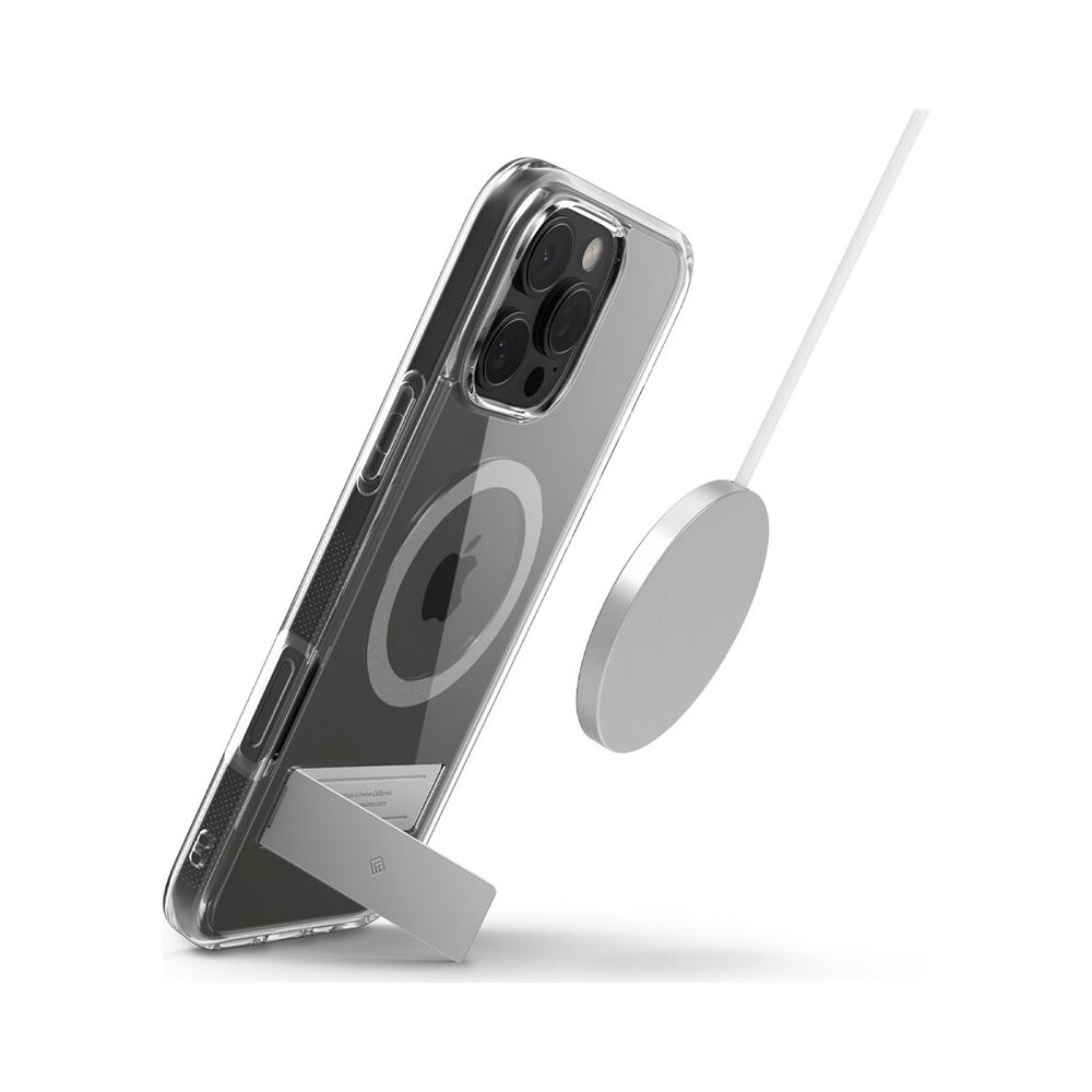 Spigen-Caseology-Capella-MagSafe-Kickstand-kryt-iPhone-16-Pro-clear-gray