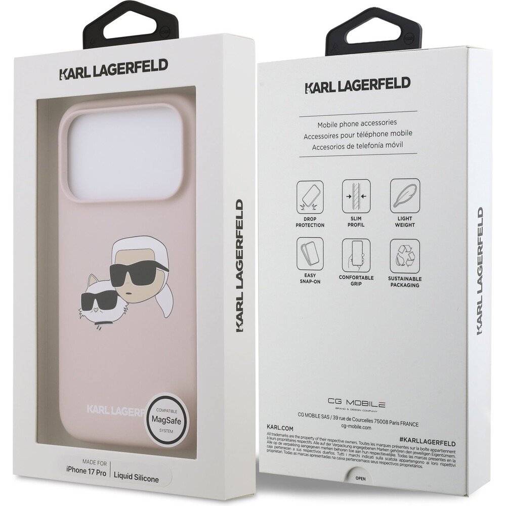 Karl-Lagerfeld-Liquid-Silicone-Double-Heads-MagSafe-kryt-iPhone-17-Pro-ruzovy