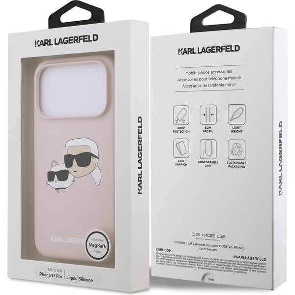 Karl-Lagerfeld-Liquid-Silicone-Double-Heads-MagSafe-kryt-iPhone-17-Pro-ruzovy