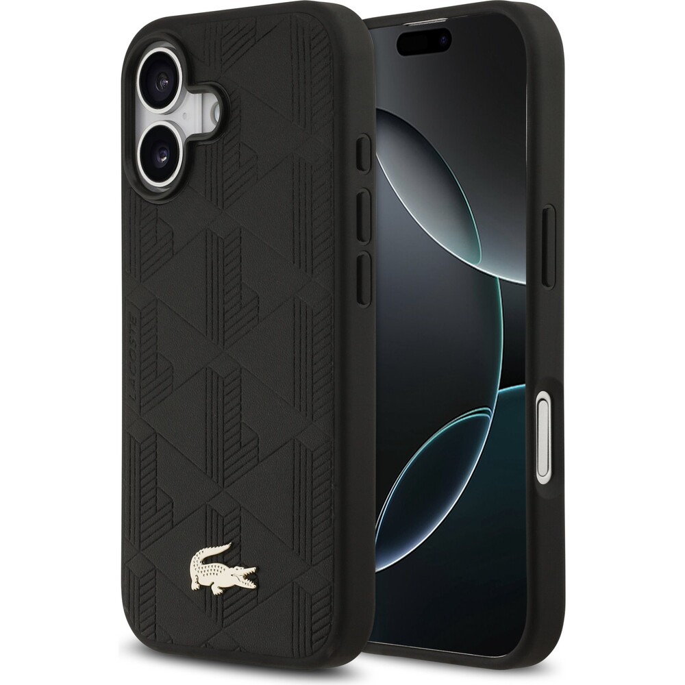 Lacoste-PU-Nomogramme-Gold-Logo-MagSafe-kryt-iPhone-17-cerny