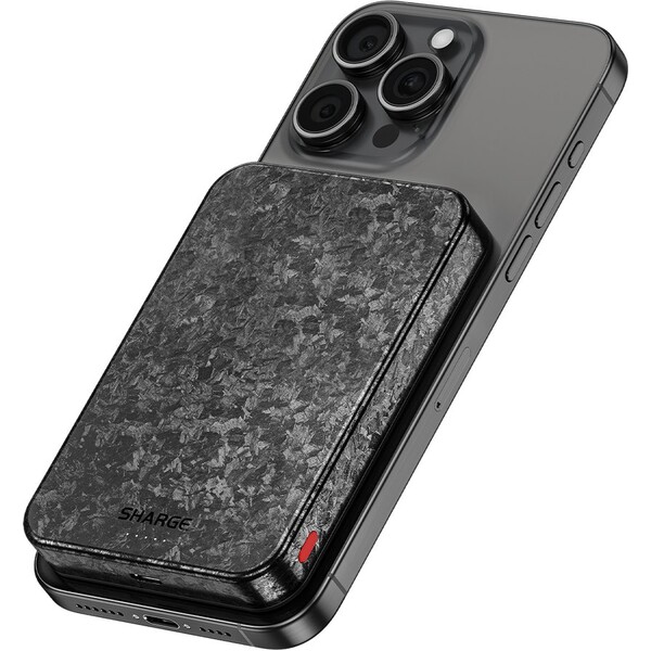SHARGE-C2-CarbonMag-Qi2-MagSafe-powerbanka-10000mAh-karbonova