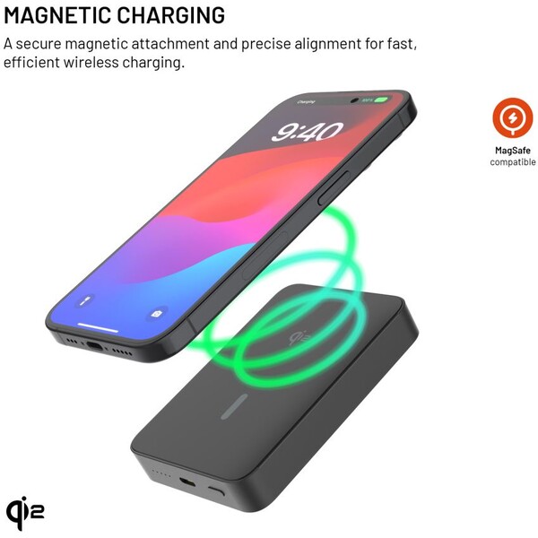 FIXED-MagZen-10-Crystal-MagSafe-Qi2-powerbanka-10000mAh-cerna