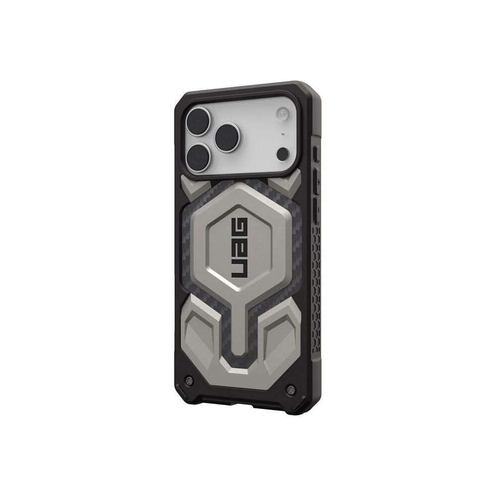 UAG-Monarch-Pro-MagSafe-Titanium-kryt-iPhone-17-Pro-Max-stribrny
