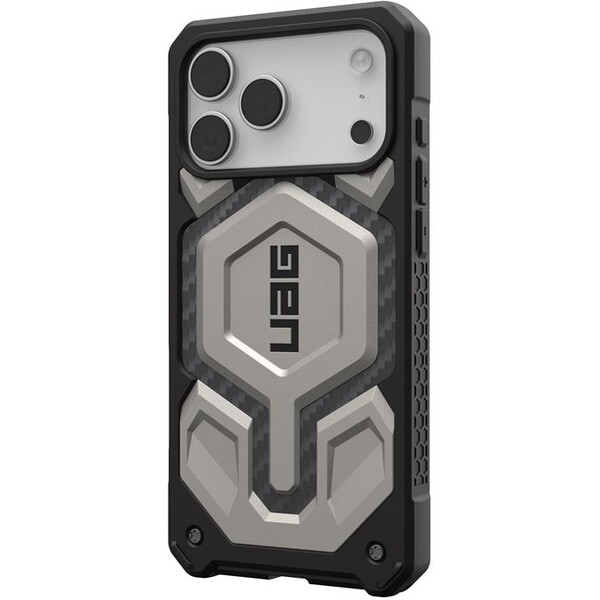 UAG-Monarch-Pro-MagSafe-Titanium-kryt-iPhone-17-Pro-Max-stribrny
