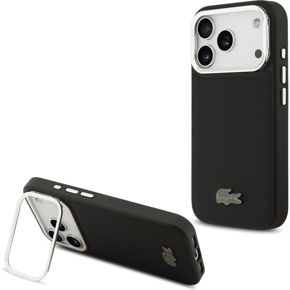 Lacoste-Iconic-Petit-Pique-Camera-Stand-MagSafe-kryt-iPhone-17-Pro-cerny