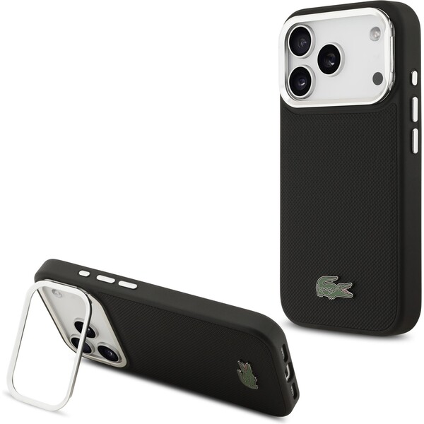Lacoste-Iconic-Petit-Pique-Camera-Stand-MagSafe-kryt-iPhone-17-Pro-cerny