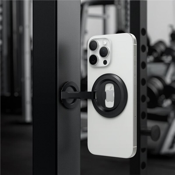 Spigen-O-Mag-Magnetic-Phone-Holder-MagSafe-stojanek-cerny