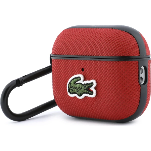 Lacoste-Petit-Pique-Croc-Logo-Patch-Pouzdro-pro-AirPods-Pro-3-cervene