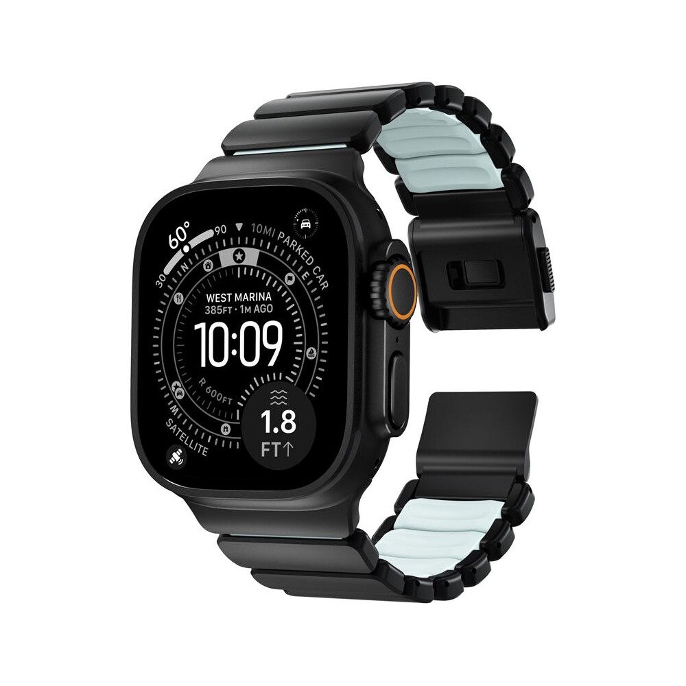Nomad-Stratos-Band-FKM-reminek-Apple-Watch-45-46-49mm-Black-Titanium-Icy-Blue