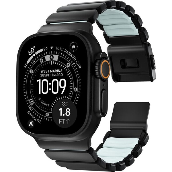 Nomad-Stratos-Band-FKM-reminek-Apple-Watch-45-46-49mm-Black-Titanium-Icy-Blue
