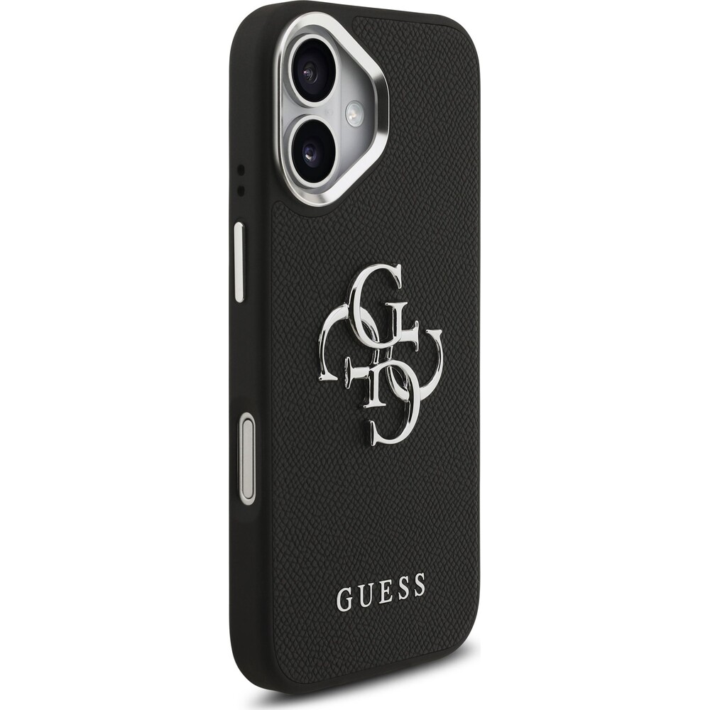 Guess-PU-Grained-4G-Metal-Logo-kryt-iPhone-17-cerny