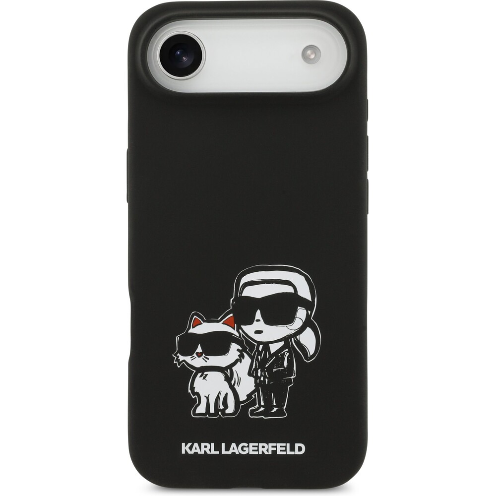 Karl-Lagerfeld-Liquid-Silicone-K-CH-Sketch-MagSafe-kryt-iPhone-Air-cerny