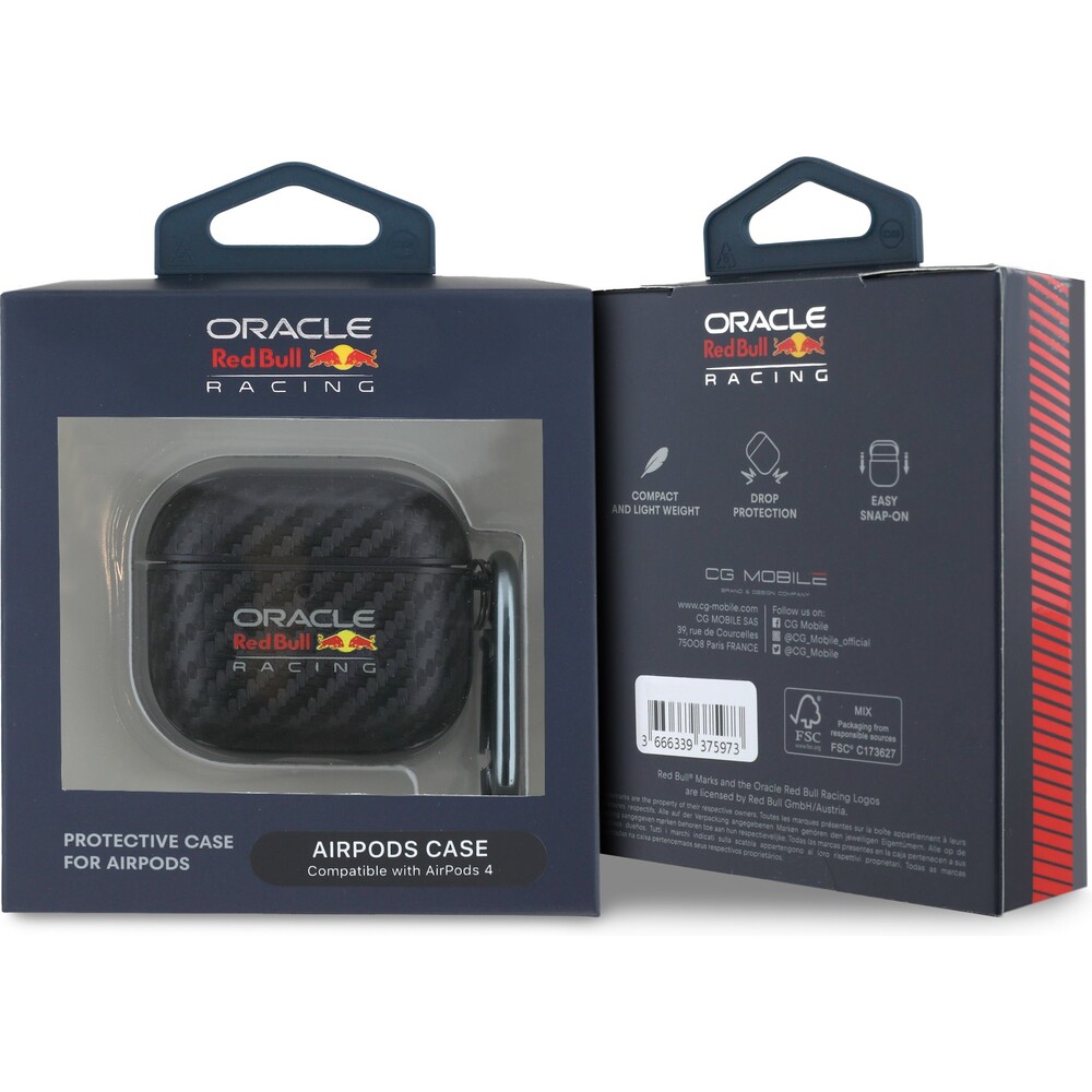 Oracle-Red-Bull-Racing-PU-Karbonove-pouzdro-AirPods-4-cerne