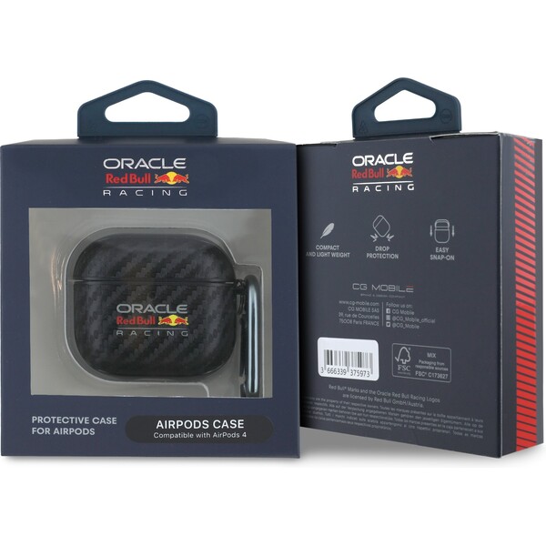 Oracle-Red-Bull-Racing-PU-Karbonove-pouzdro-AirPods-4-cerne