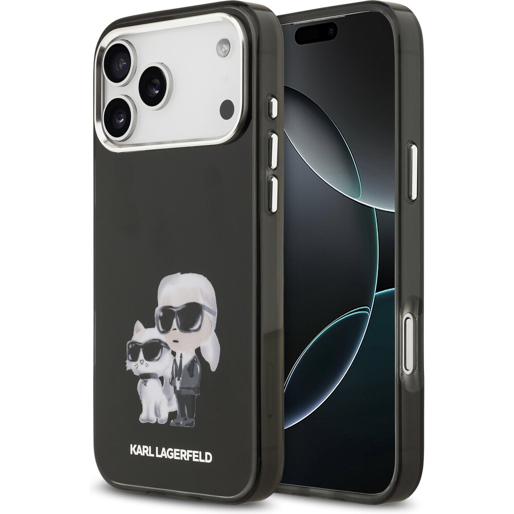 Karl-Lagerfeld-IML-Aquarelle-Karl-and-Choupette-kryt-iPhone-17-Pro-cerny