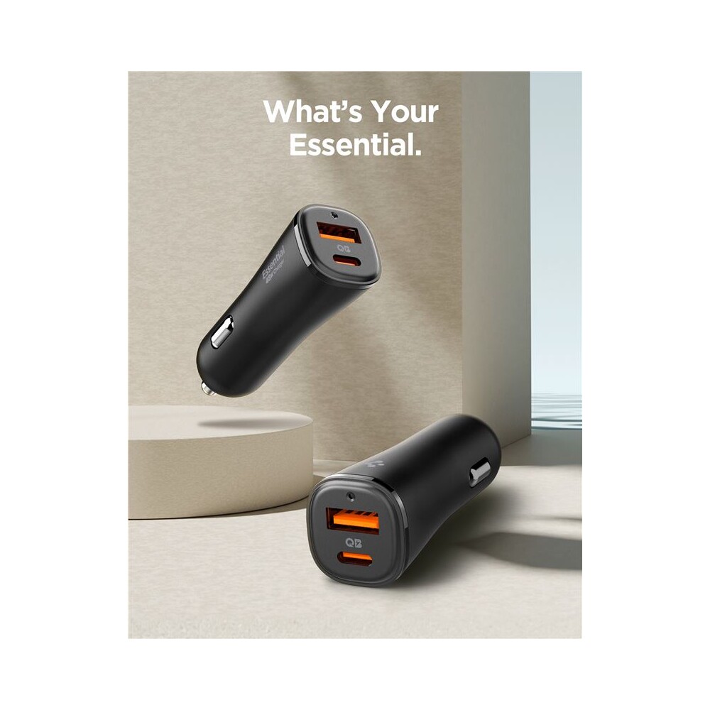 Spigen-ArcStation-Essential-48W-nabijecka-do-auta-cerna