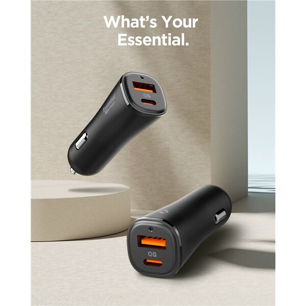 Spigen-ArcStation-Essential-48W-nabijecka-do-auta-cerna