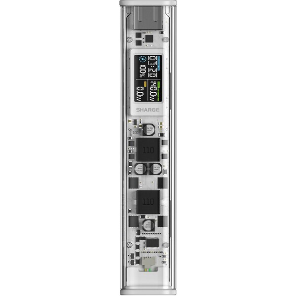 SHARGE-Shargeek-140W-powerbanka-20000-mAh-LCD-stribrna