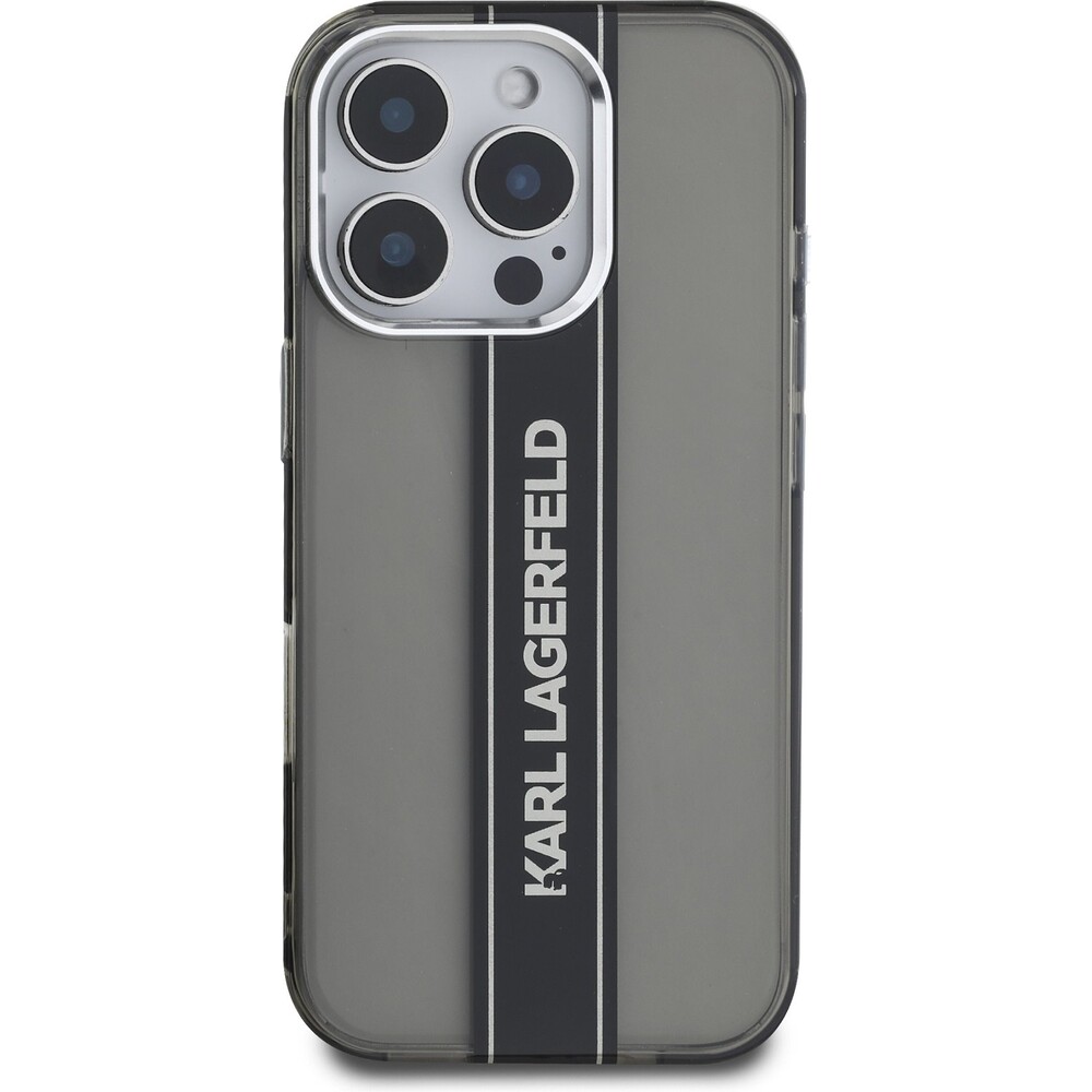 Karl-Lagerfeld-IML-Stripe-Logo-kryt-iPhone-16-Pro-cerny