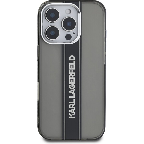 Karl-Lagerfeld-IML-Stripe-Logo-kryt-iPhone-16-Pro-cerny