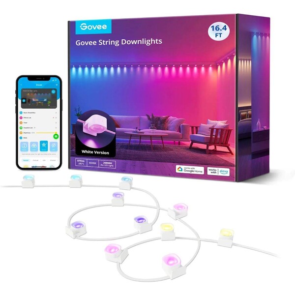 Govee-RGBIC-LED-String-Downlights-stropni-osvetleni-5m