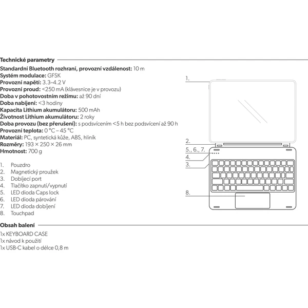 Epico hliníkové pouzdro s klávesnicí Apple iPad Air 11" (2024) (maďarština) - Pouzdra s klávesnicí - Obrázek A0W2000J01