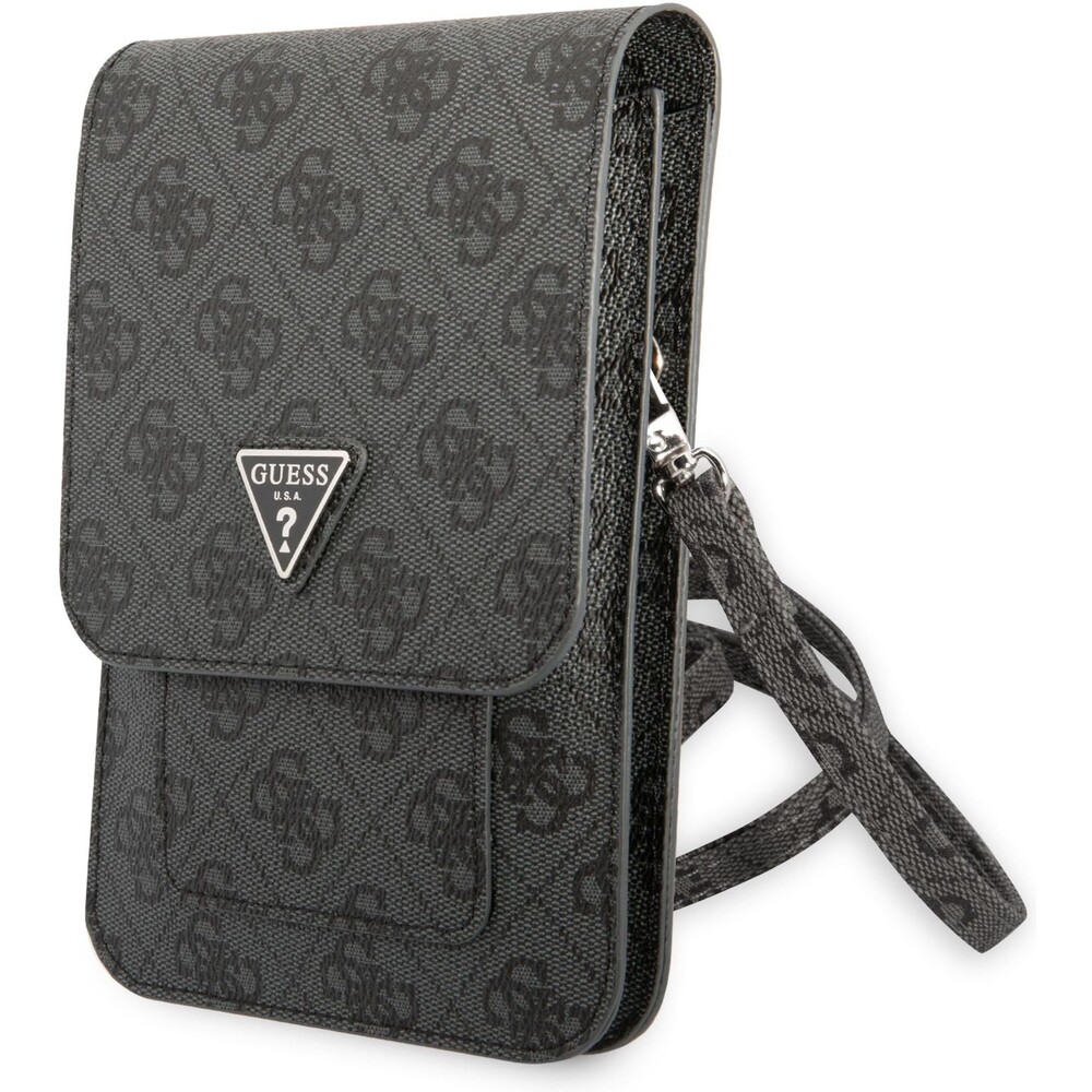 Guess-PU-4G-Triangle-Logo-Phone-Bag-cerny