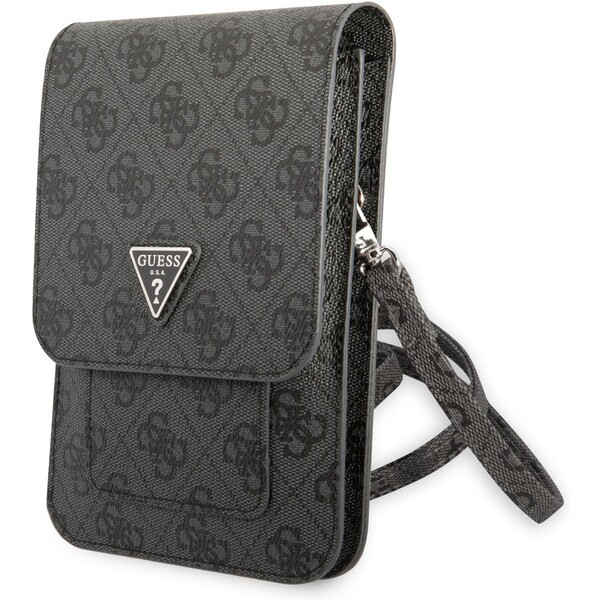Guess-PU-4G-Triangle-Logo-Phone-Bag-cerny