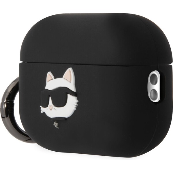 Karl-Lagerfeld-3D-Logo-NFT-Choupette-Head-Silikonove-pouzdro-Airpods-Pro-2-cerne
