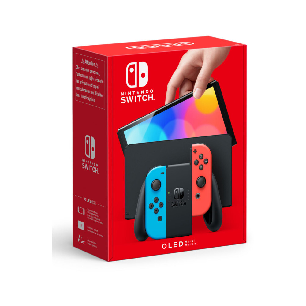 Nintendo-Switch-OLED-Neon-Blue-Neon-Red
