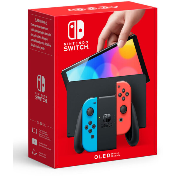 Nintendo-Switch-OLED-Neon-Blue-Neon-Red