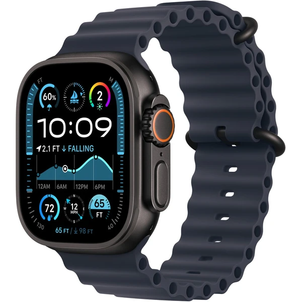 Apple Watch 49/44/45/46mm námořnicky modrý oceánský řemínek s černým titanem - Řemínky - Hlavní obrázek