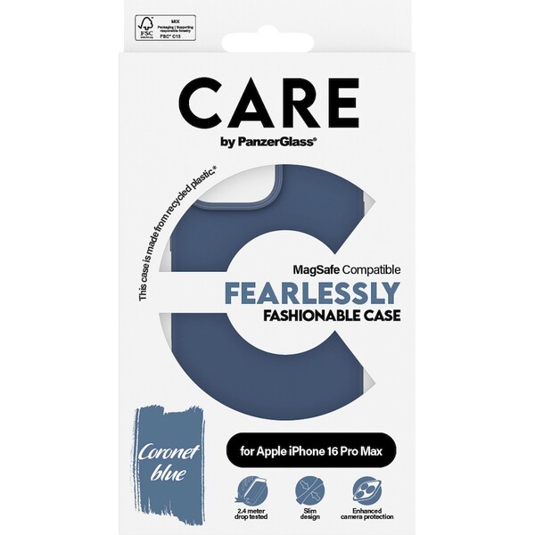 PanzerGlass-CARE-kryt-Apple-iPhone-16-Pro-Max-MagSafe-Fearlessly-modry
