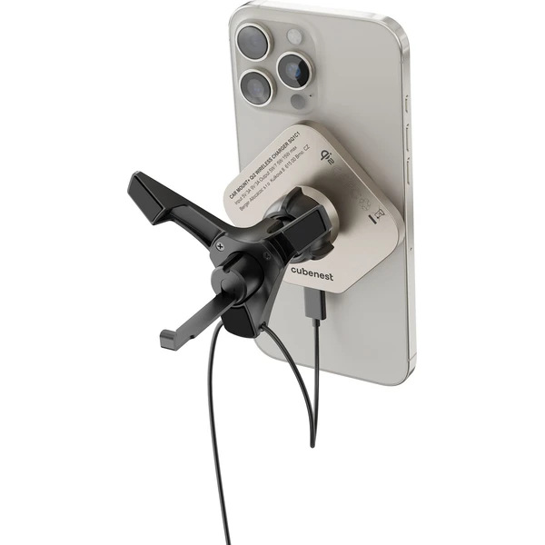 CubeNest SQ1C1 Qi2 (MagSafe) držák do auta s nabíjením titanový - Držáky - Obrázek A6BC000K01